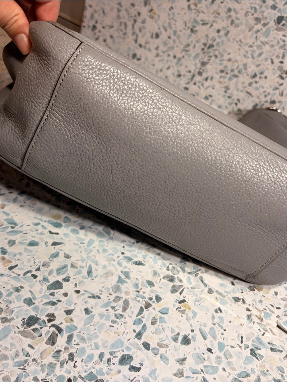 Coach Rori Shoulder Bag C2853 Granite Gray Pebble Leather - Picture 8 of 8